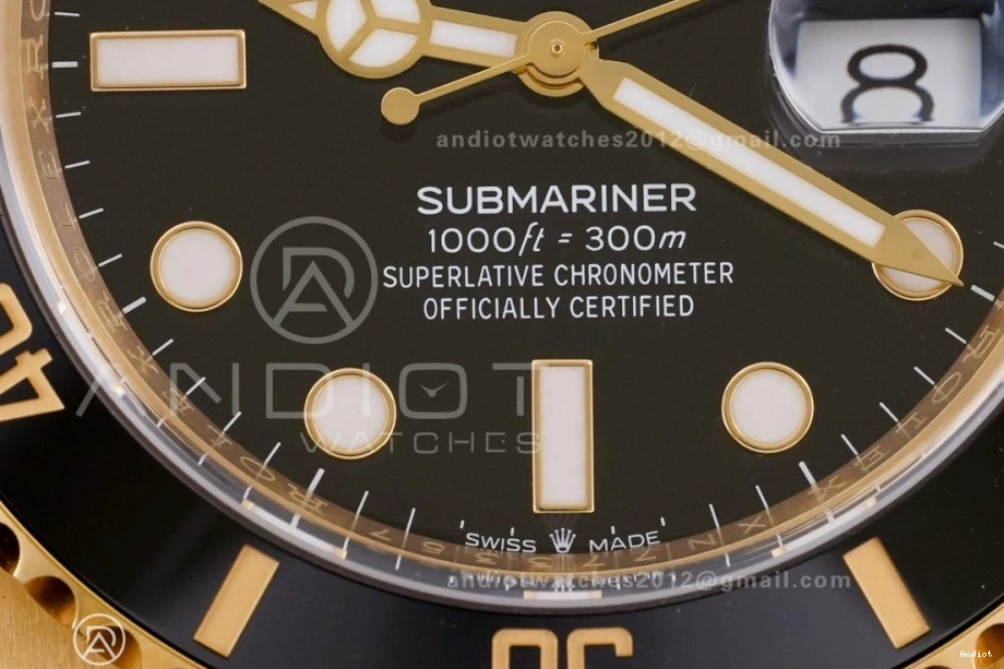 Black Clean YG Best Dial 126618 On Edition SH3235 YG Submariner 1:1 Bracelet LN 0319